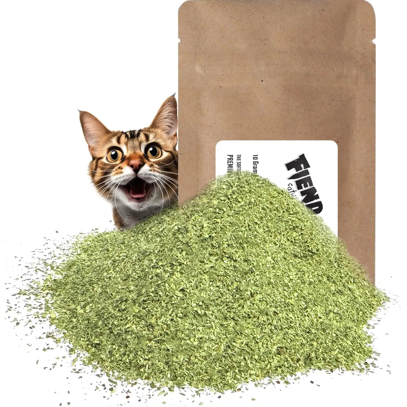 Fiend Catnip Safety-Cut 100% Pure Potent Cat Nip for Cats | Small Pack ⅓ Cup | Ultra Potent and Super Soft Premium Air Dried Soft - Cut Catnip for Cats Catnip - Create a Monster!