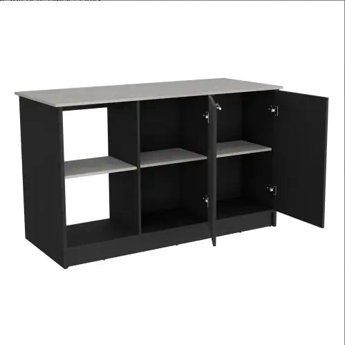 Kitchen Island Padua, Kitchen, Black Onyx