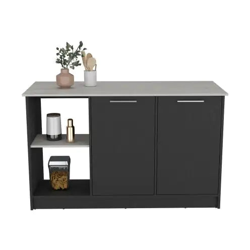 Kitchen Island Padua, Kitchen, Black Onyx