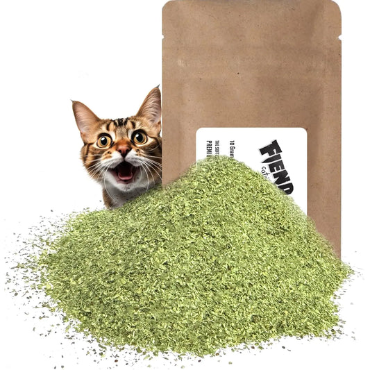 Fiend Catnip Safety-Cut 100% Pure Potent Cat Nip for Cats | Small Pack ⅓ Cup | Ultra Potent and Super Soft Premium Air Dried Soft - Cut Catnip for Cats Catnip - Create a Monster!