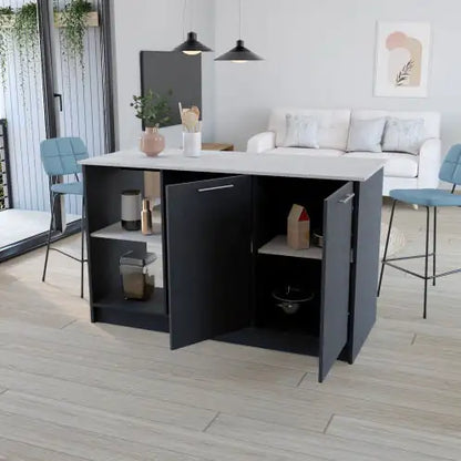 Kitchen Island Padua, Kitchen, Black Onyx