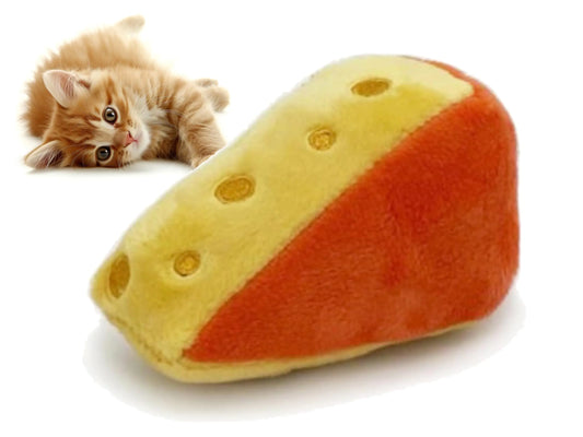 munchiecat Premium Cheese Wedge: Organic USA-Made Catnip Toy for Cats and Kittens Ultimate Feline Fun (1-pc)