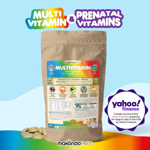 Prenatal Dog Vitamins Multivitamin for Dogs and Cats with Folic Acid Minerals