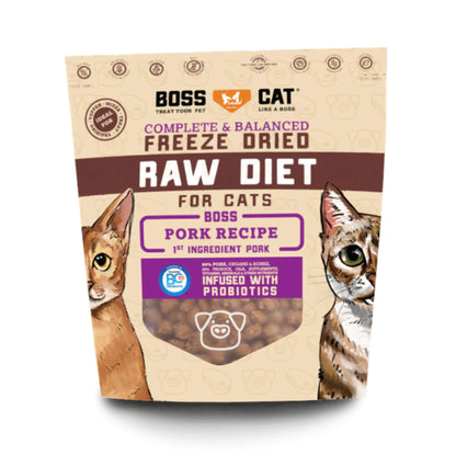 Complete & Balanced Freeze Dried Raw Diet for Cats Pork Recipe 9 oz Bag