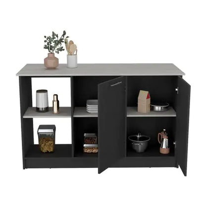 Kitchen Island Padua, Kitchen, Black Onyx